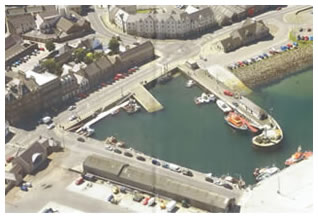 Aerial view of Kirkwall Harbour and Bay